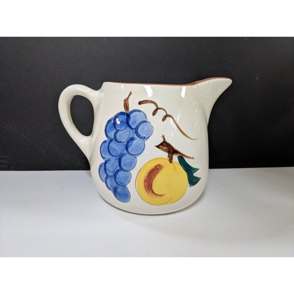 Stangl Pottery Blueberry Grapes Fruit IV Ceramic Jug